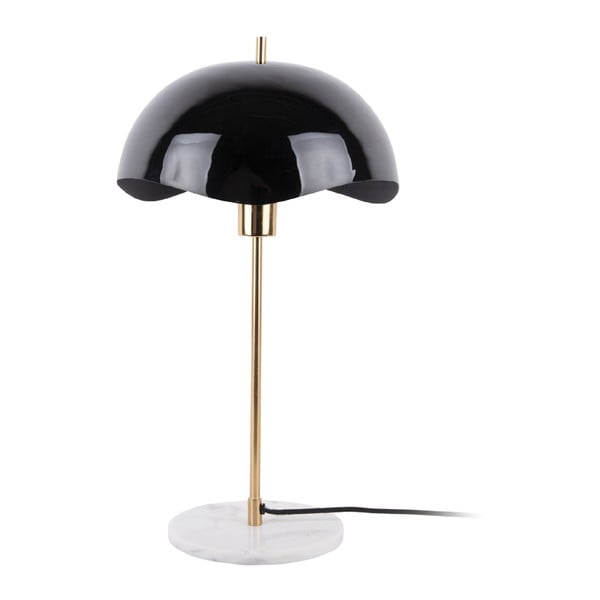 Čierna stolová lampa (výška 56 cm) Waved Dome – Leitmotiv
