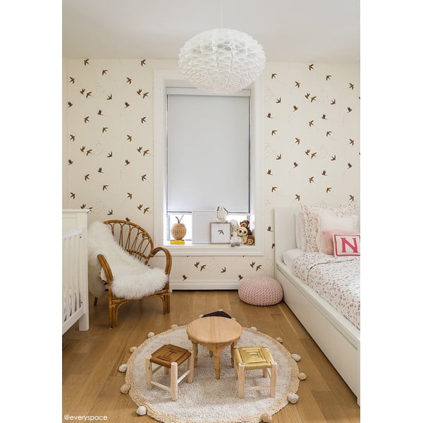 Béžový prateľný ručne tkaný bavlnený detský koberec ø120 cm Bubbly Honey – Lorena Canals-image-3