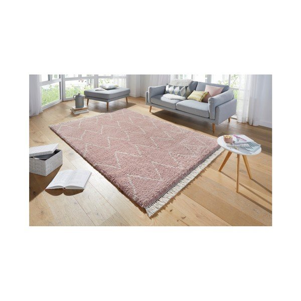 Ružový koberec Mint Rugs Rotonno, 200 x 290 cm-image-1