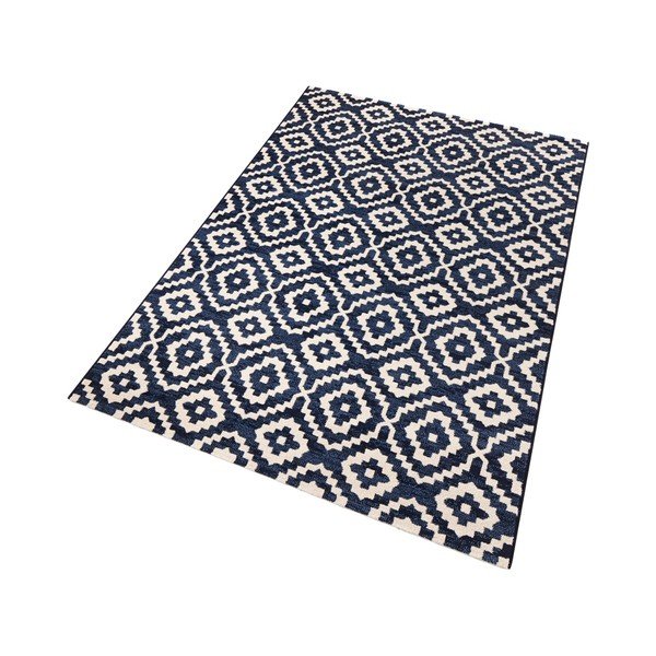 Modrý koberec Mint Rugs Diamond Ornamental, 80 × 150 cm-image-3