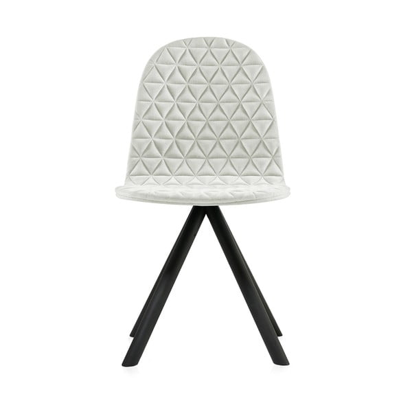 Krémovobiela stolička s čiernymi nohami IKER Mannequin Triangle