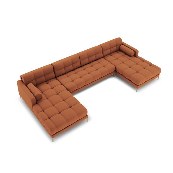 Rohová pohovka v tehlovej farbe do "U" Bali – Cosmopolitan Design-image-3