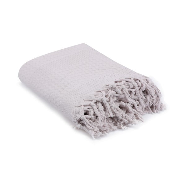 Béžový bavlnený pléd 220x240 cm Pique – Mijolnir