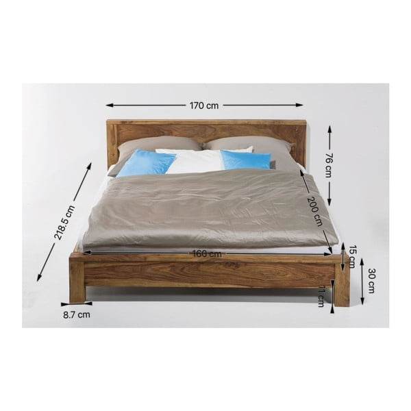 Posteľ z exotických drevín Kare Design Authentico Bett, 160 × 200 cm-image-3