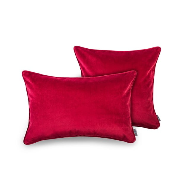 Červená obliečka na vankúš WeLoveBeds Mystic Burgundy, 50 × 50 cm-image-2