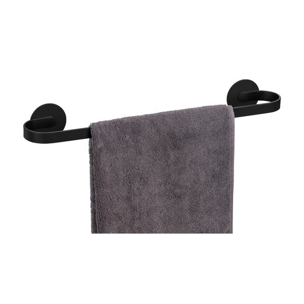 Matne čierny samodržiaci kovový držiak na uteráky Bivio – Wenko-image-2