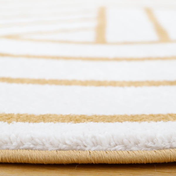 Bielo-žltý koberec Nattiot Luisa, ø 110 cm-image-3