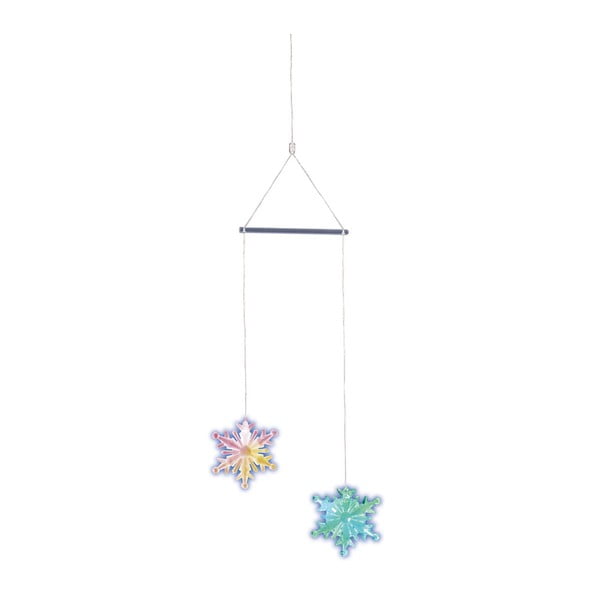 Závesná dekorácia s LED svetlami Naeve Snowflake, výška 75 cm