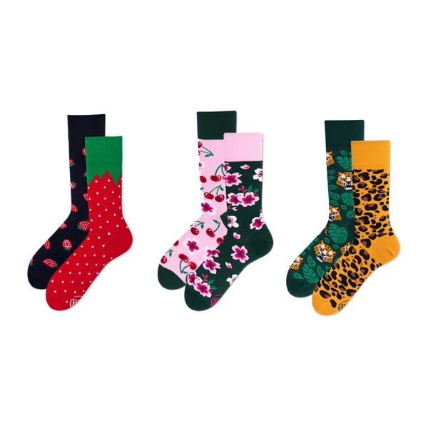 Sada 3 párov ponožiek Many Mornings Leopardo, veľ. 39–42