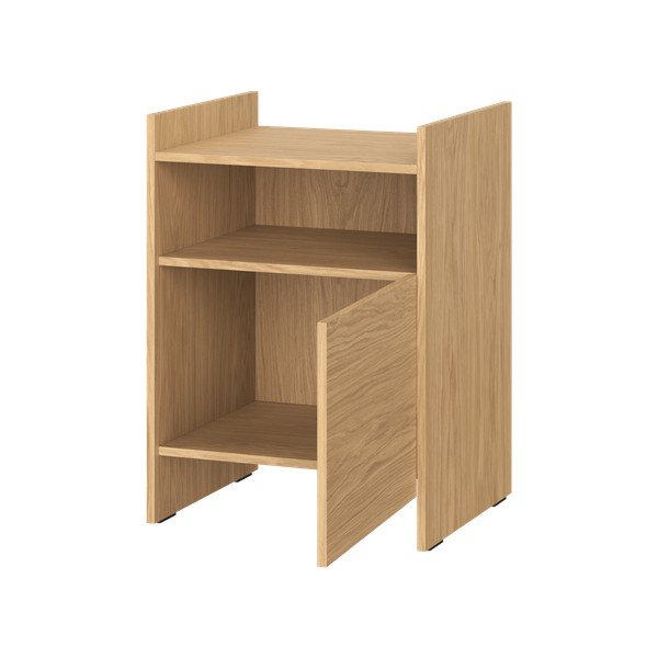 Nočný stolík v dekore duba s poličkami v prírodnej farbe Toopt – noo.ma-image-2