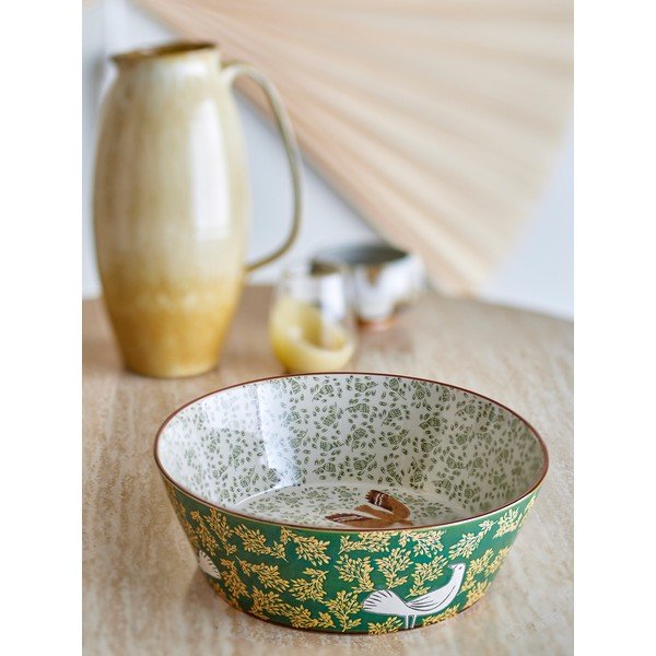 Zelená keramická misa ø 28 cm Hezha – Bloomingville-image-1