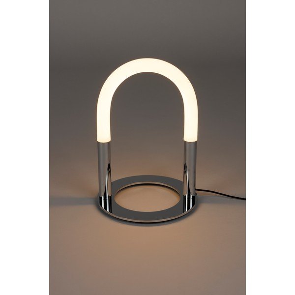 Kovová LED stolová lampa so stmievačom v striebornej farbe (výška  36 cm) Arch – Zuiver-image-3