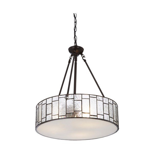 Kovové závesné svietidlo so skleneným tienidlom ø 46 cm Waldorf – Premier Housewares-image-3