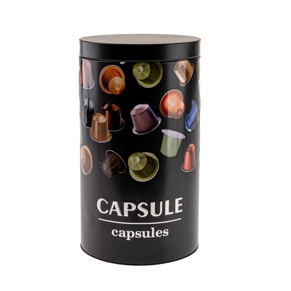 Čierna dóza na kávové kapsule Black3D – Dakls