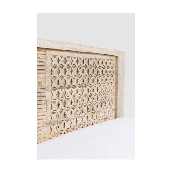 Ručne vyrezávaná posteľ z mangového dreva Kare Design Bett Puro, 180 x 200 cm-image-3