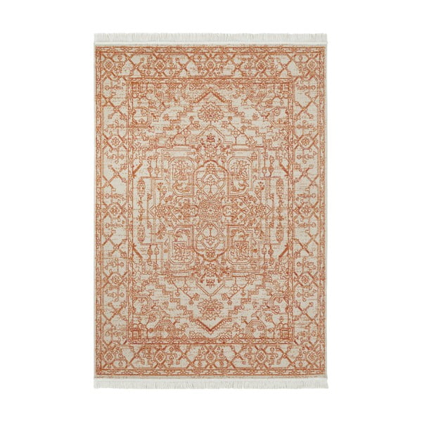 Oranžový koberec s podielom recyklovanej bavlny Nouristan, 160 x 230 cm