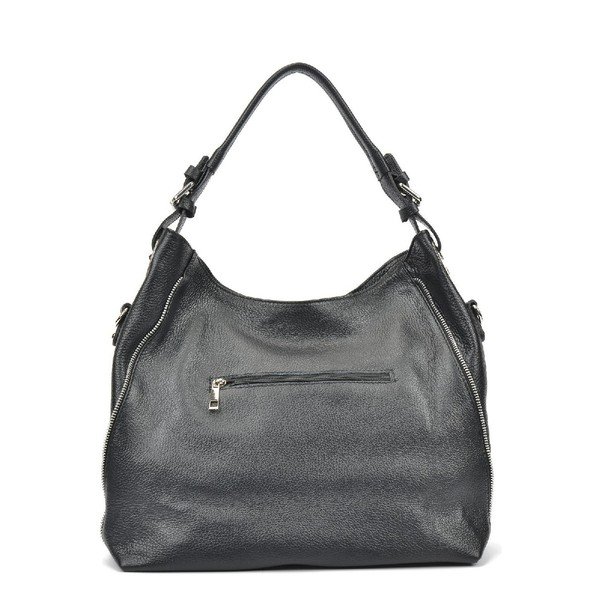 Čierna kožená kabelka Mangotti Bags Anna-image-3