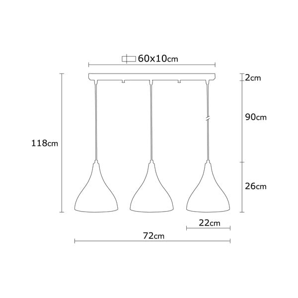 Čierne závesné svietidlo s kovovým tienidlom Sağlam – Opviq lights-image-3