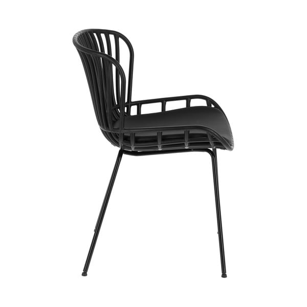 Čierne záhradné stoličky s oceľovou konštrukciou Kave Home Surpik-image-2