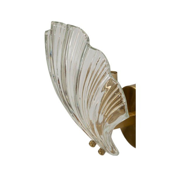 Sklenené nástenné svietidlo v zlatej farbe Da Muro Shell – Mauro Ferretti-image-4