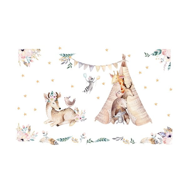 Detské samolepky na stenu Ambiance Rabbits Woodland-image-2