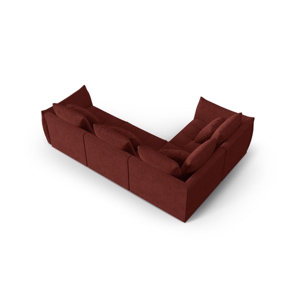 Červená rohová pohovka (ľavý roh/do L) Bloom – Micadoni Home-image-3