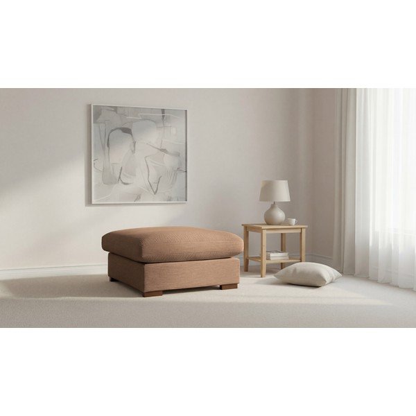Svetlohnedý menčestrový taburet Comfy – Scandic-image-4