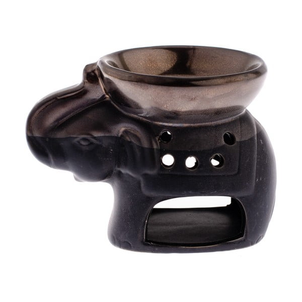 Čierna keramická aromalampa Dakls Elephant
