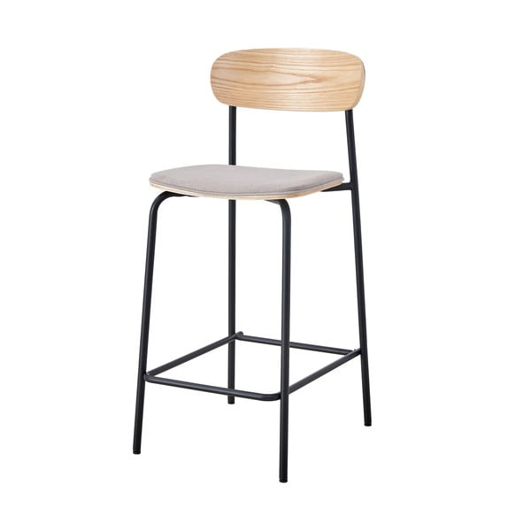 Čierne/taupe barové stoličky v súprave 2 ks (výška sedadla 66 cm) Adriana – Marckeric-image-2