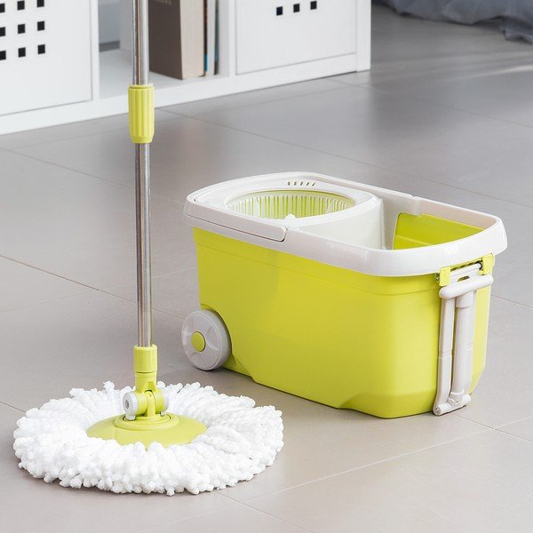 Žltý set rotačného mopu a vedra InnovaGoods-image-1