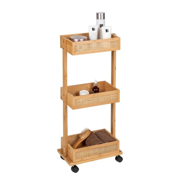 Bambusový kúpeľňový regál Wenko Allegre-image-2