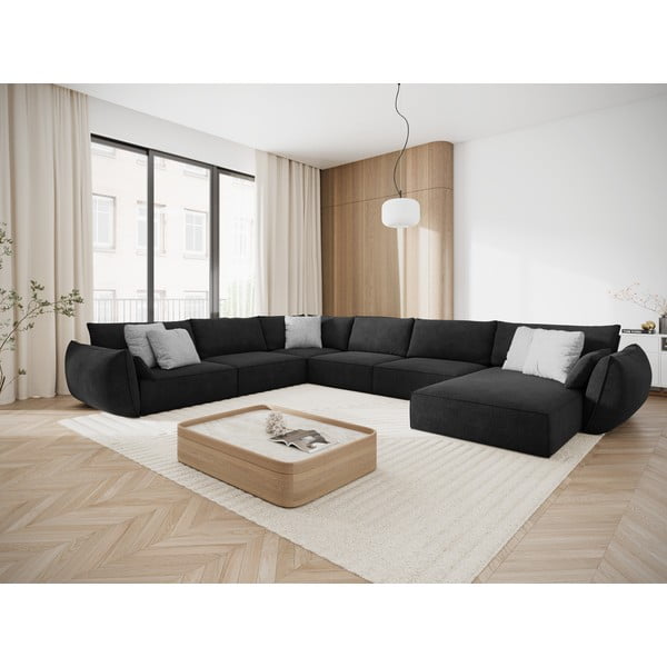 Tmavosivá rohová pohovka (ľavý roh) Vanda - Mazzini Sofas-image-1
