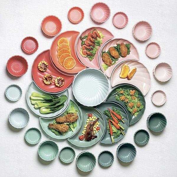 Kameninová servírovacia súprava 5 ks Palmarosa pink – Villa Altachiara-image-1