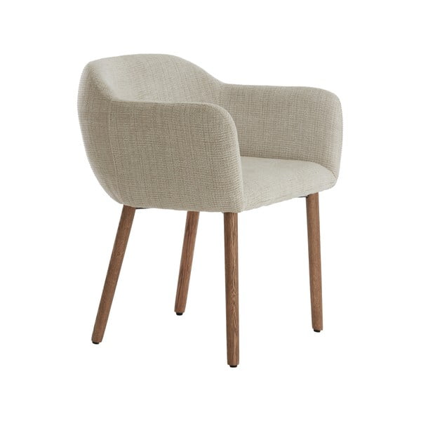 Béžové čalúnené jedálenské kreslá v súprave s podrúčkami 2 ks Blaine – Light & Living