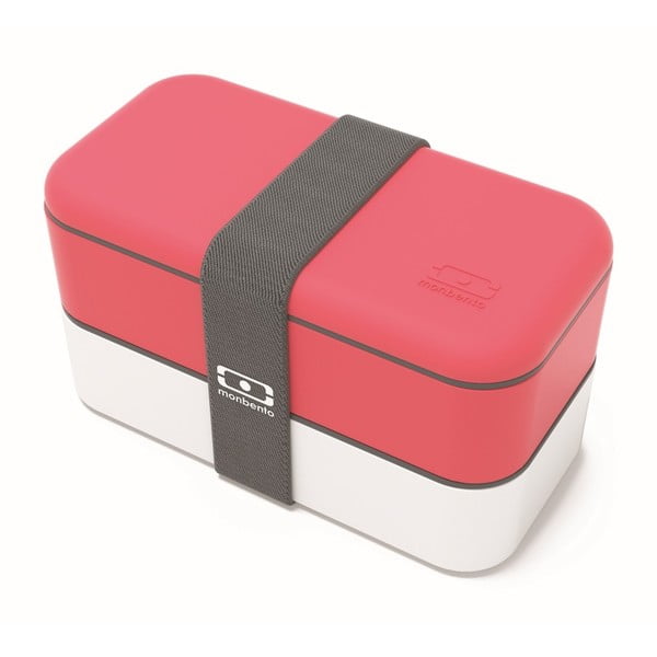 Červeno-biely obedový box Monbento Original