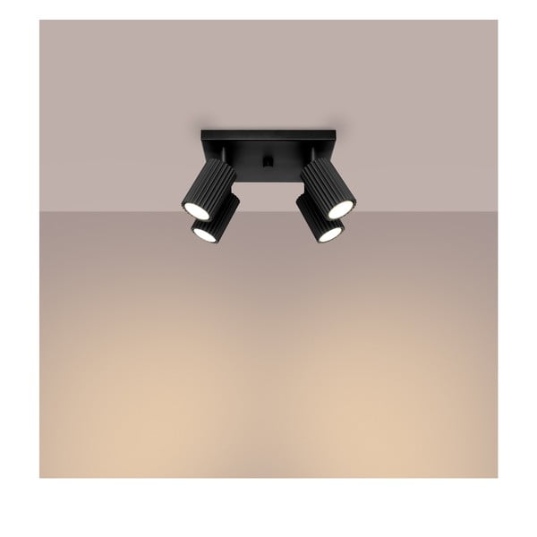 Čierne kovové bodové svietidlo ø 6,5 cm Gleam – Sollux-image-1