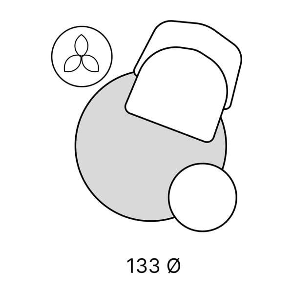 Béžový okrúhly koberec ø 130 cm Norge – Universal-image-3