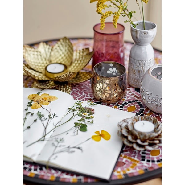 Biela váza z kameniny Bloomingville Geometric-image-1