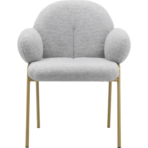 Svetlosivé čalúnené jedálenské kreslá v súprave s podrúčkami 2 ks Iwama – Støraa-image-2