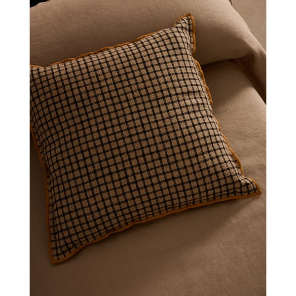 Obliečka na vankúš s prímesou ľanu 45x45 cm Airi – Kave Home-image-1