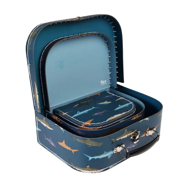 Detské kufríky v súprave 3 ks Sharks - Rex London-image-1