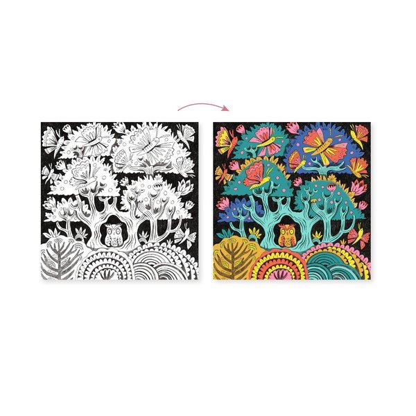 Výtvarný set s 7 kaligrafickými fixami a 3D okuliarmi Djeco Les-image-1