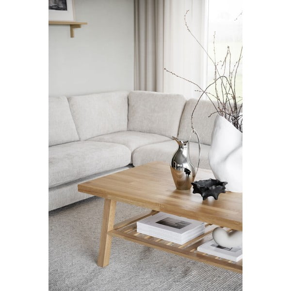 Konferenčný stolík z brúseného dubového dreva Rowico Brooklyn, 130 x 75 cm-image-2