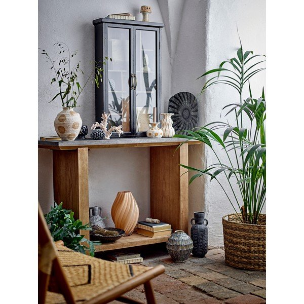 Konzolový stolík s kovovou doskou v prírodnej farbe 40x110 cm Riva – Bloomingville-image-1