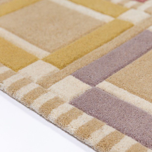Ručne tkaný vlnený koberec v prírodnej farbe 200x290 cm Quadro Wool – Flair Rugs-image-4