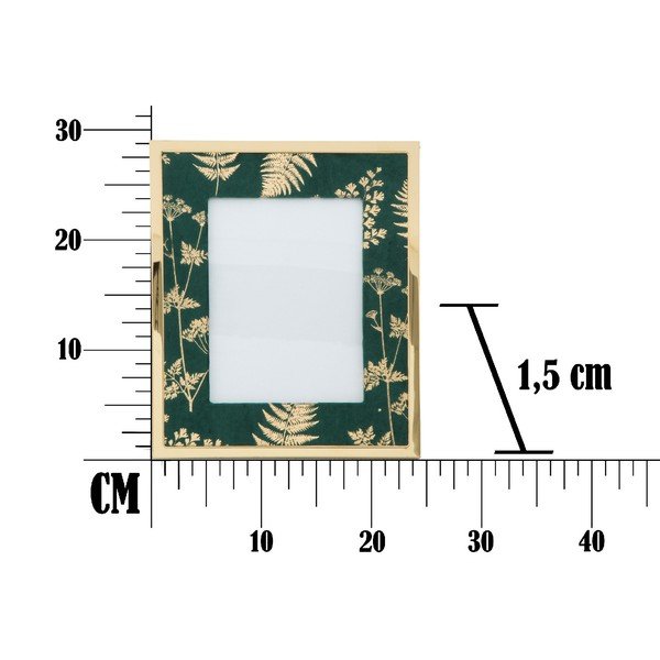 Zeleno-zlatý stolový fotorámik Mauro Ferretti Glam, 15 × 20 cm-image-2