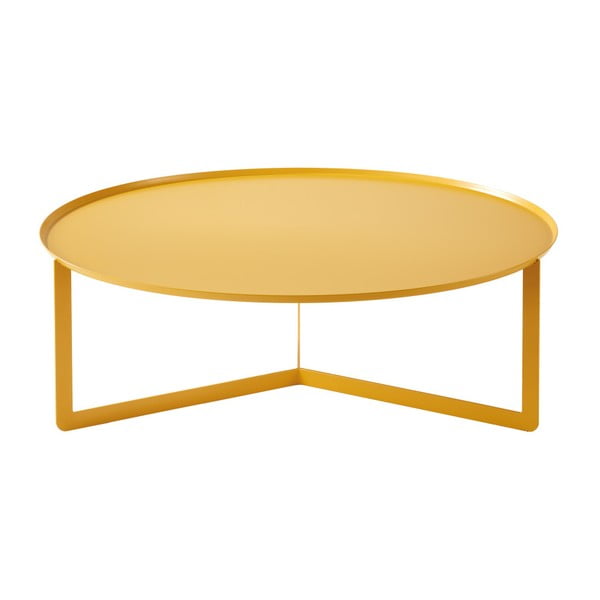 Žltý konferenčný stolík MEME Design Round, Ø 95 cm