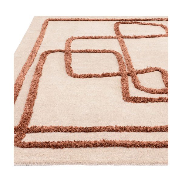 Ručne tkaný vlnený koberec v tehlovej a krémovej farbe 160x230 cm Matrix – Asiatic Carpets-image-3
