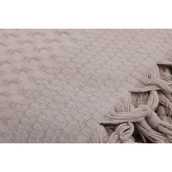 Svetlohnedá bavlnená ľahká prikrývka cez posteľ Brown, 220 x 240 cm-image-2