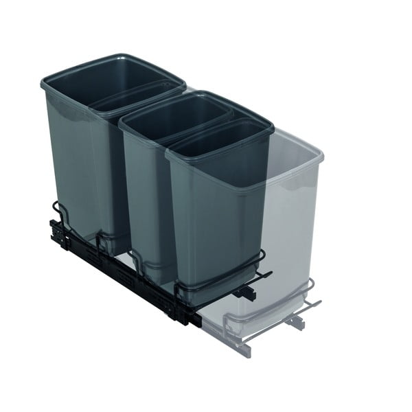 Súprava 2 sivých odpadkových košov Addis In-Cupboard Bin, 10 l-image-3